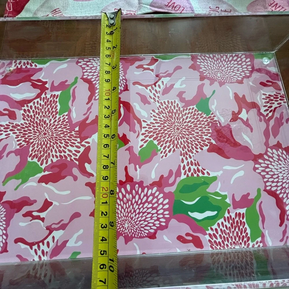 Lilly Pulitzer Pink floral tray New 17x11 gift Easter hostess Mothers Day